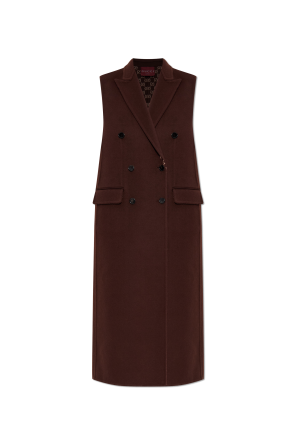 Fendi Long padded vest with leather front | Women's | Vitkac